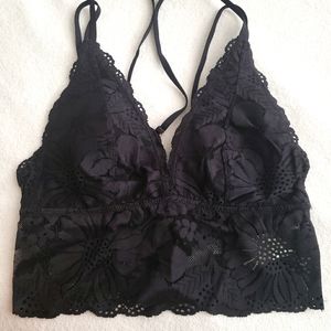 Aerie | Womens Bralette Black Lace Pullover size XS
